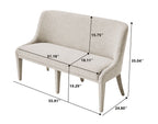  Windsor Upholstered Dining Bench, Wheat
