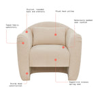 Beautiful Barrymore Teddy Accent Chair by Drew Barrymore, Cream Shearling