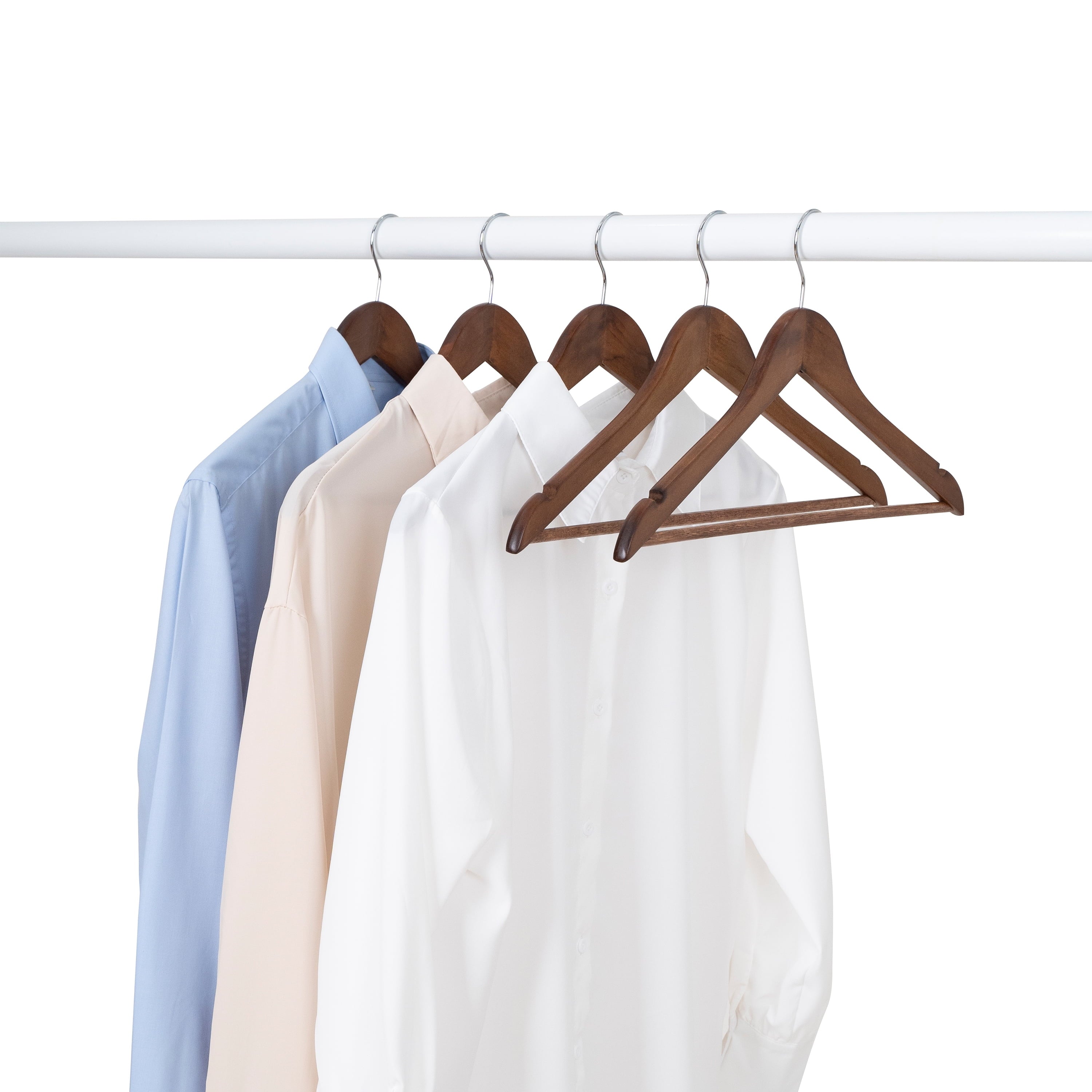 (5 pack)  Wood Suit Hangers for Adult, 5 Pack, Walnut Finish