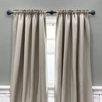  1" Industrial Pipe Single Curtain Rod 42-120" Wrought Iron