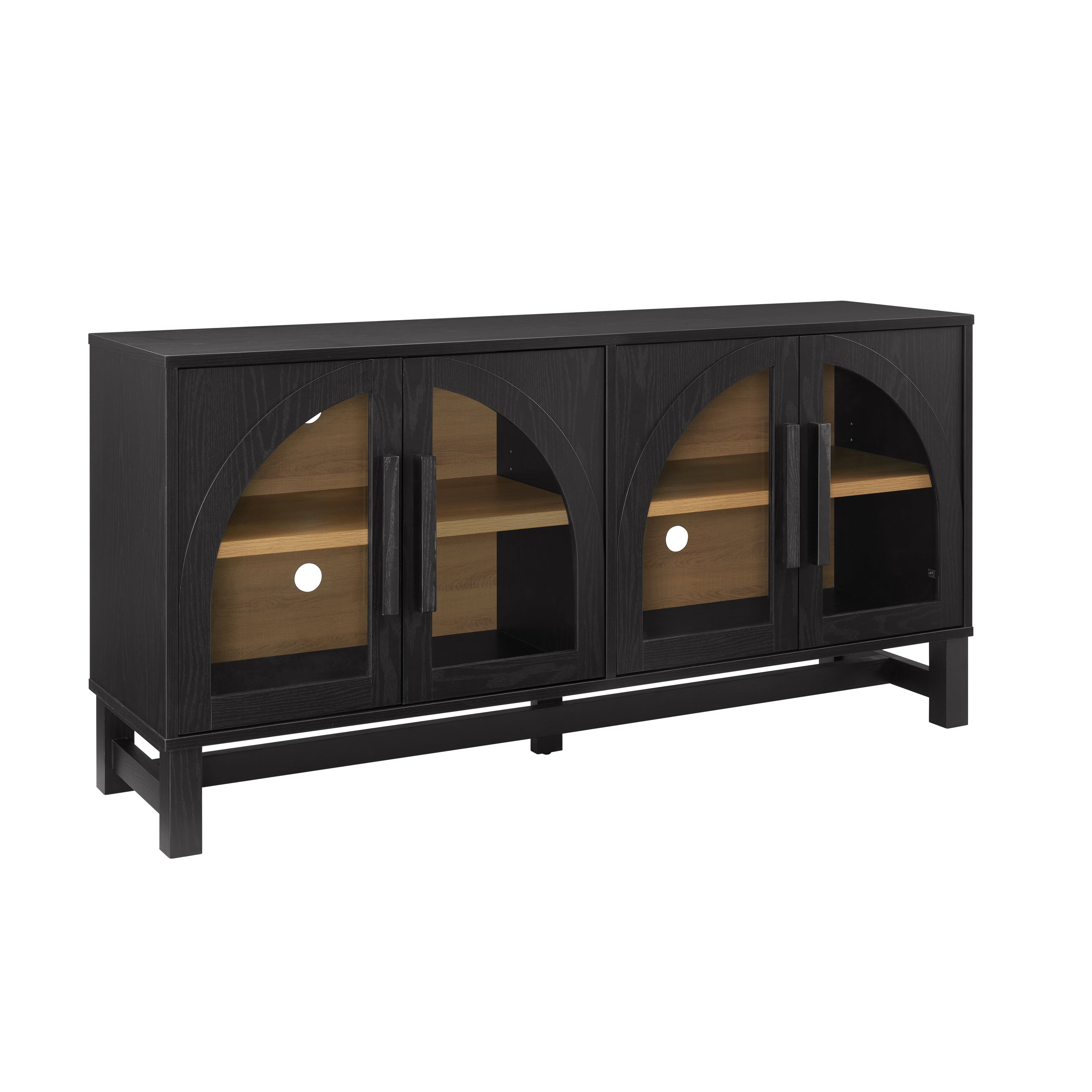  Juliet Arch TV Stand for TVs up to 65", Black Wood Finish