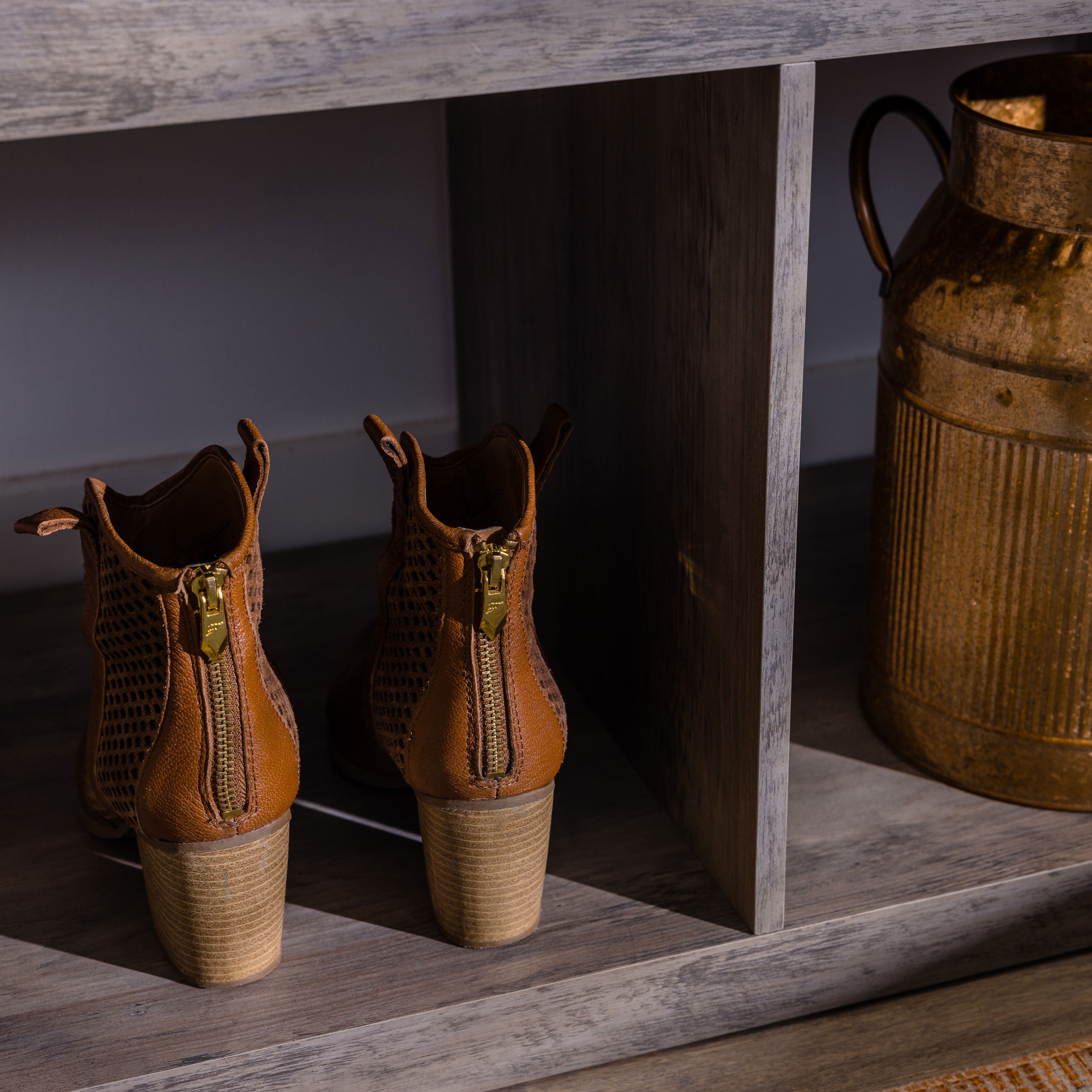  3 Cube Storage Organizer, Rustic Gray
