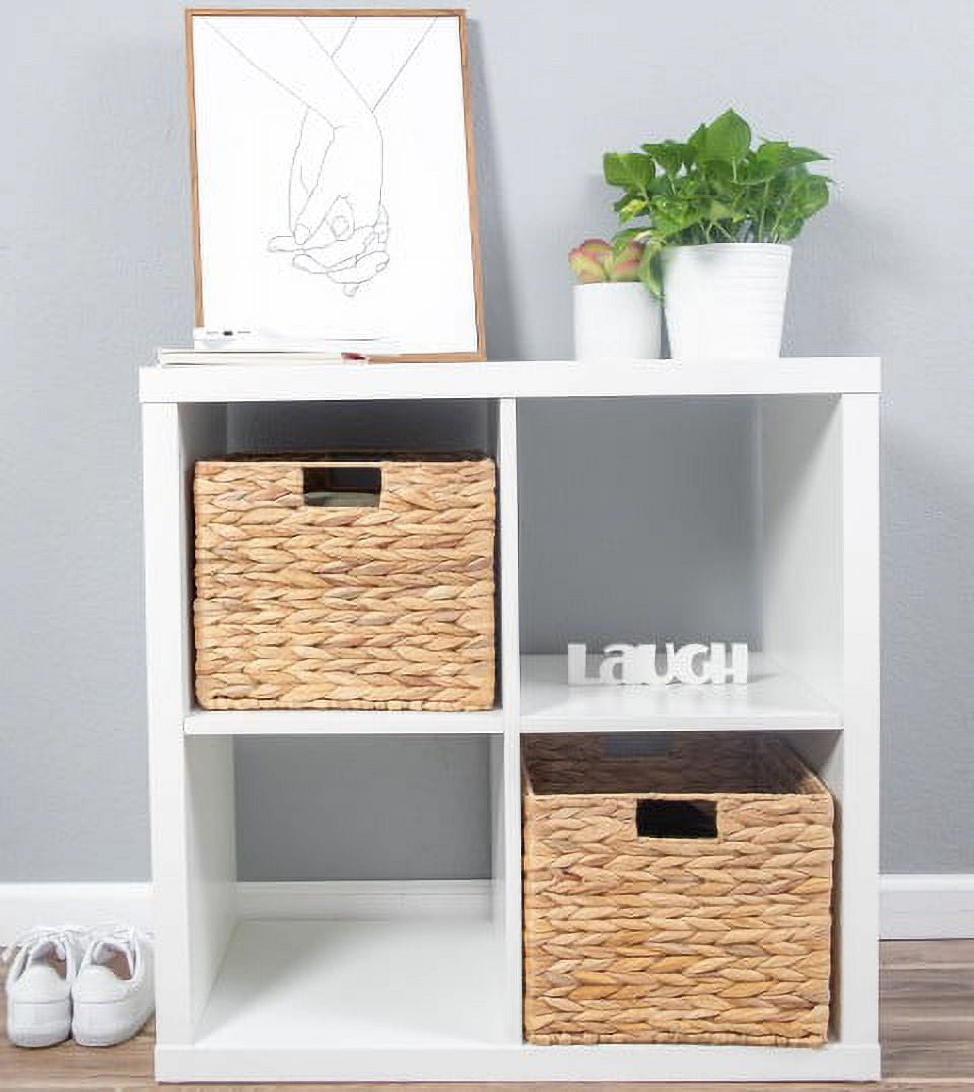  Natural Water Hyacinth Crate, Set of 2, Large