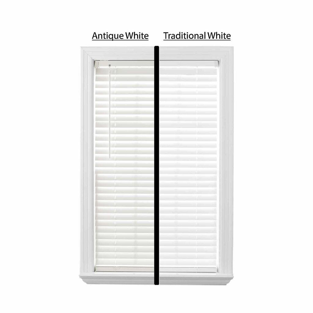 (2 pack)  2-Inch Cordless Faux Wood Blinds, 35" W x 72" L, White