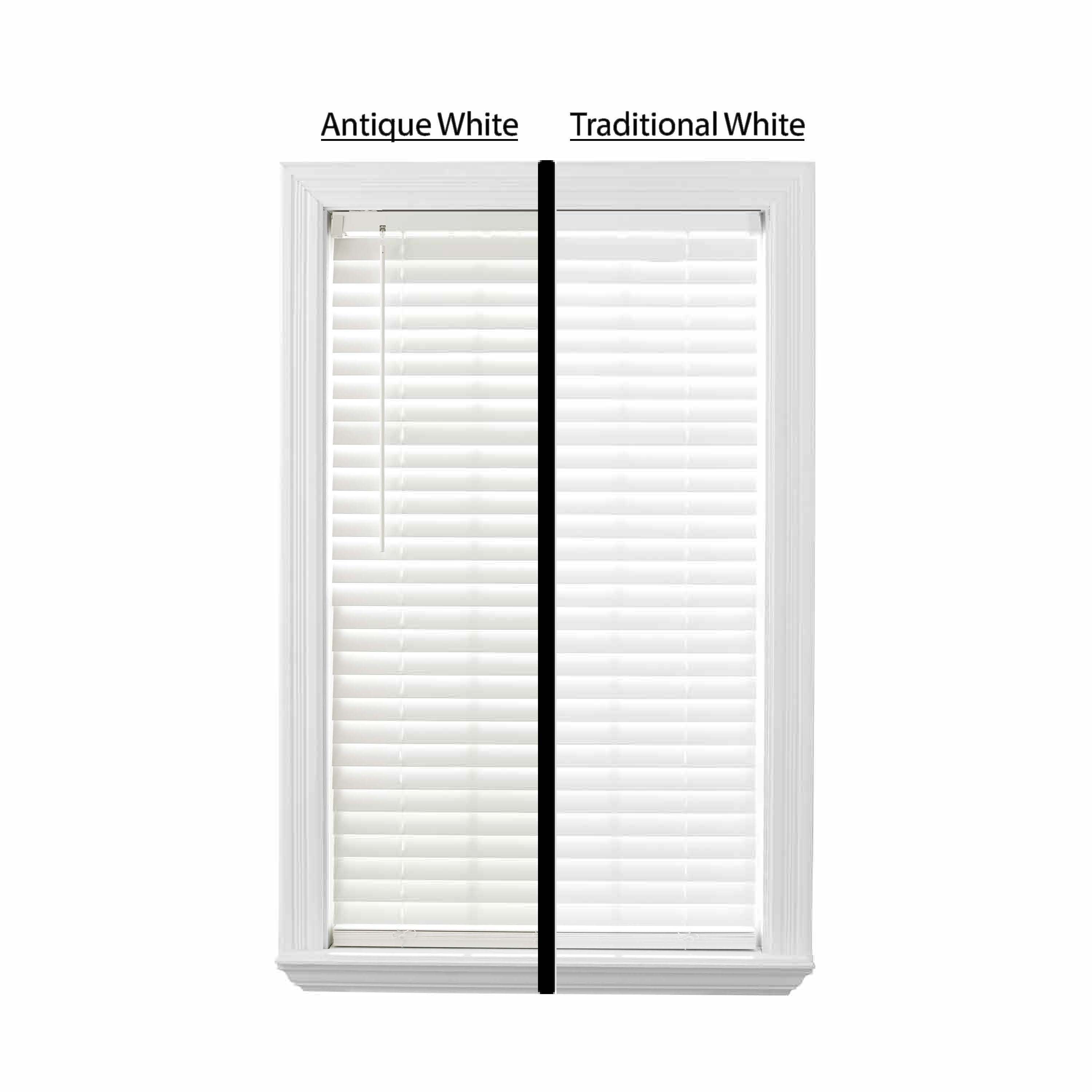 (2 pack)  2-Inch Cordless Faux Wood Blinds, 35" W x 72" L, White