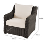 Bellamy Outdoor 2pk Lounge Chairs, Dark Brown