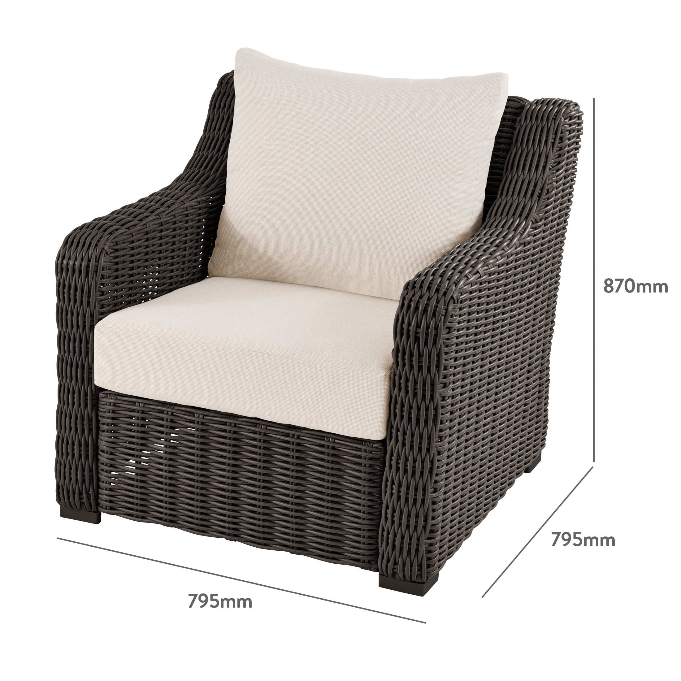  Bellamy Outdoor 2pk Lounge Chairs, Dark Brown