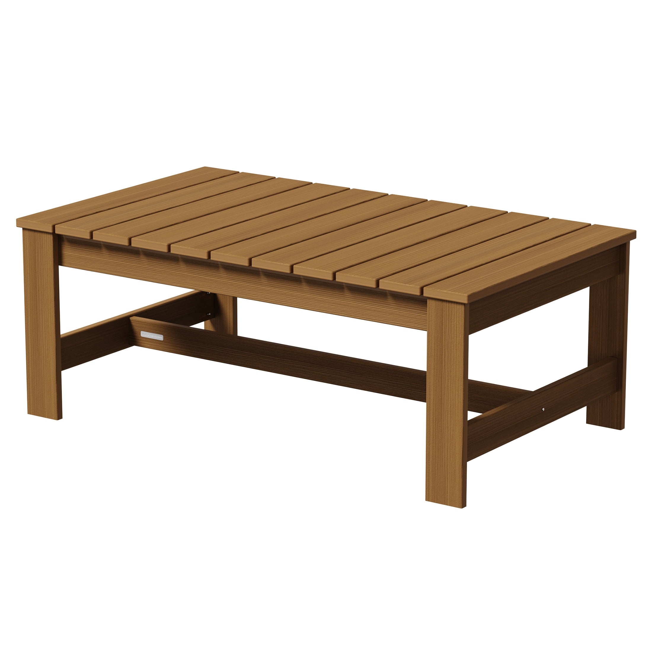  Ezra Outdoor Teak HDPE Coffee Table