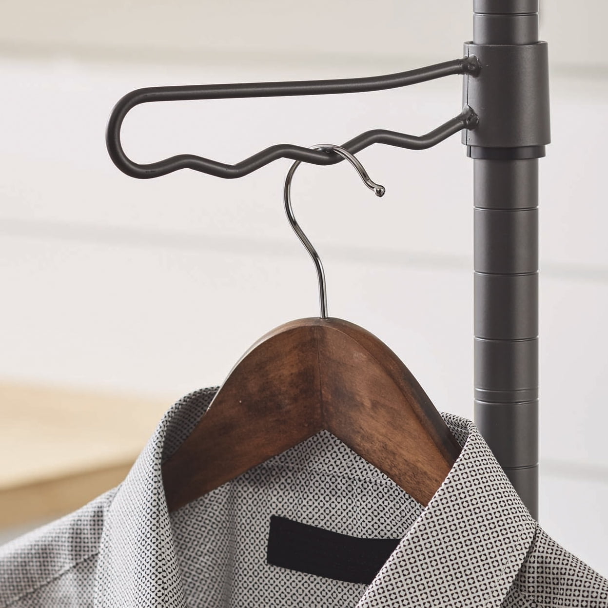  Double Hanging Garment Rack with Gunmetal Finish