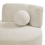  Juliet Modern Boucle Chaise & Storage Ottoman, Pearl