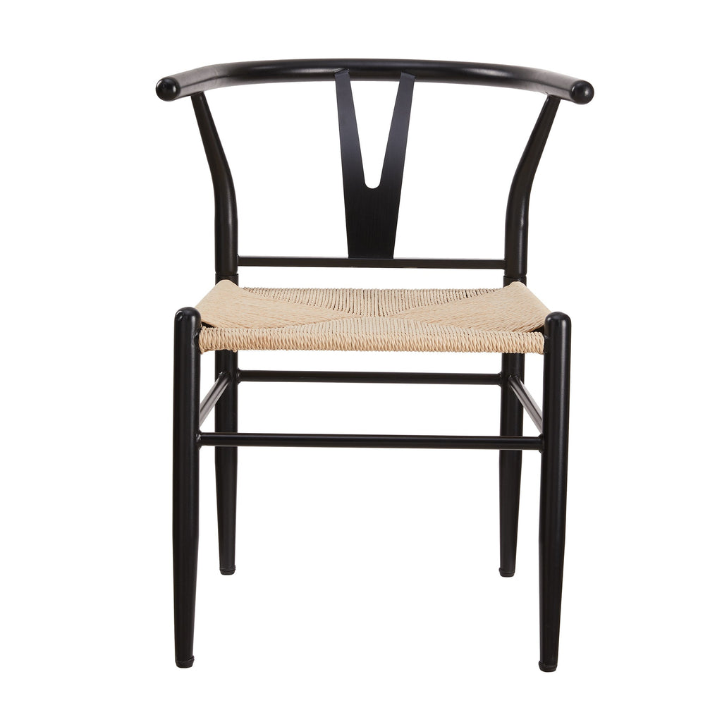  Springwood Wishbone Chair 2 Pack, Metal Base Black Finish