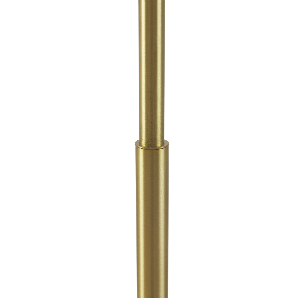  62" Modern Pull-chain Brass Floor Lamp with Brass Dome Shade