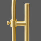  1-Light Modern Adjustable Brass Floor Lamp Gold
