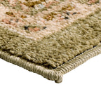  and Garden Modern Oushak Low Pile Stain and Fade Resistant Indoor Green Area Rug, 7'10" x 10'