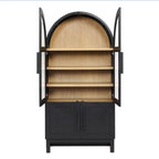  Juliet Kitchen Rounded Arch Cabinet, Rich Black