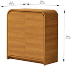  Juliet Curved Accent Cabinet, Warm Honey