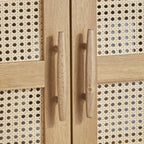  Springwood Caning Storage Accent Cabinet, Light Honey Finish