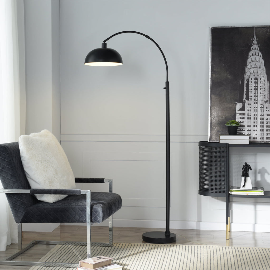  Black Finish Arch Dome Floor Lamp