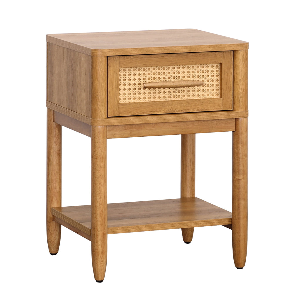  Springwood Caning Nightstand, Light Honey Finish