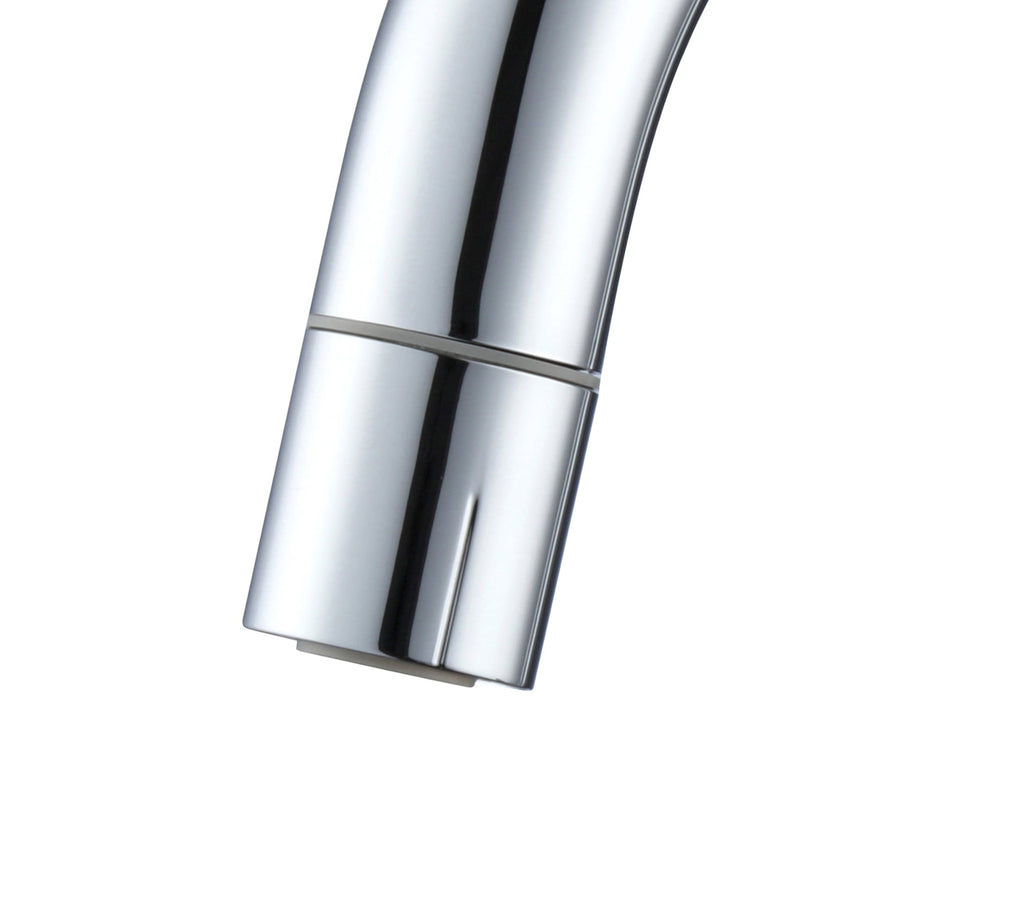  Clean Modern Chrome 4" Centerset Bathroom Faucet with Pull-Down Sprayer