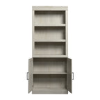 Glendale Bookcase With Doors, Rustic White Finish