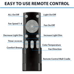  52" Hayden Matte Black Indoor/Outdoor Hugger Ceiling Fan with Light Kit and Remote Control