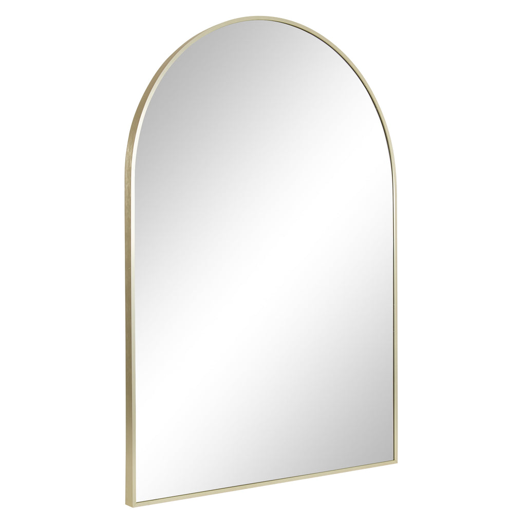  24x34 Gold Arched Large Wall Mirror for Bathroom or Living Room