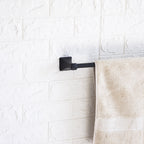 Steel Wall Mount 5PC Bath Hardware and Towel Holder Set Matte Black, Horizontal Orientation