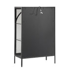  Nola Accent Cabinet, Black Finish