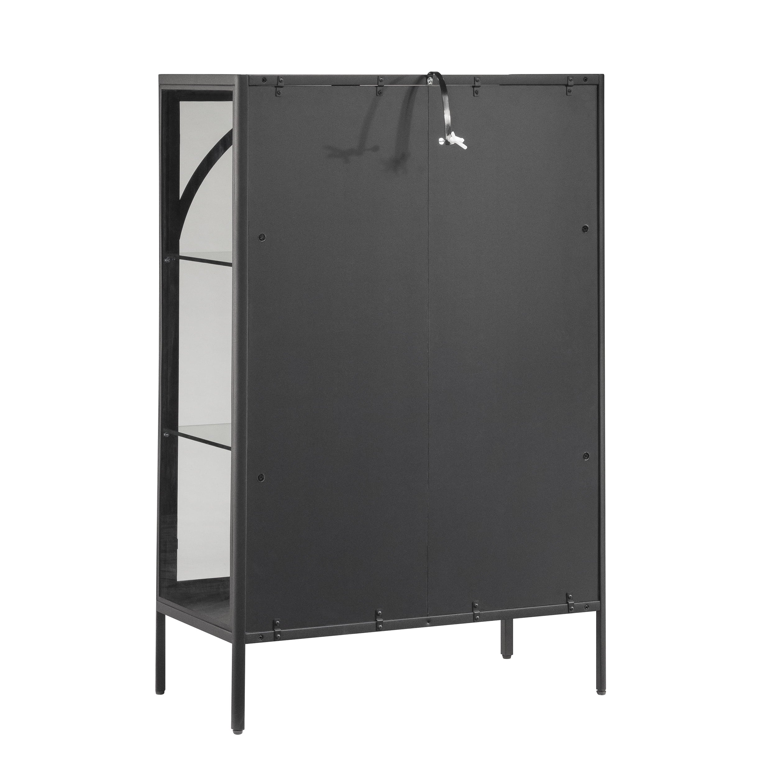  Nola Accent Cabinet, Black Finish