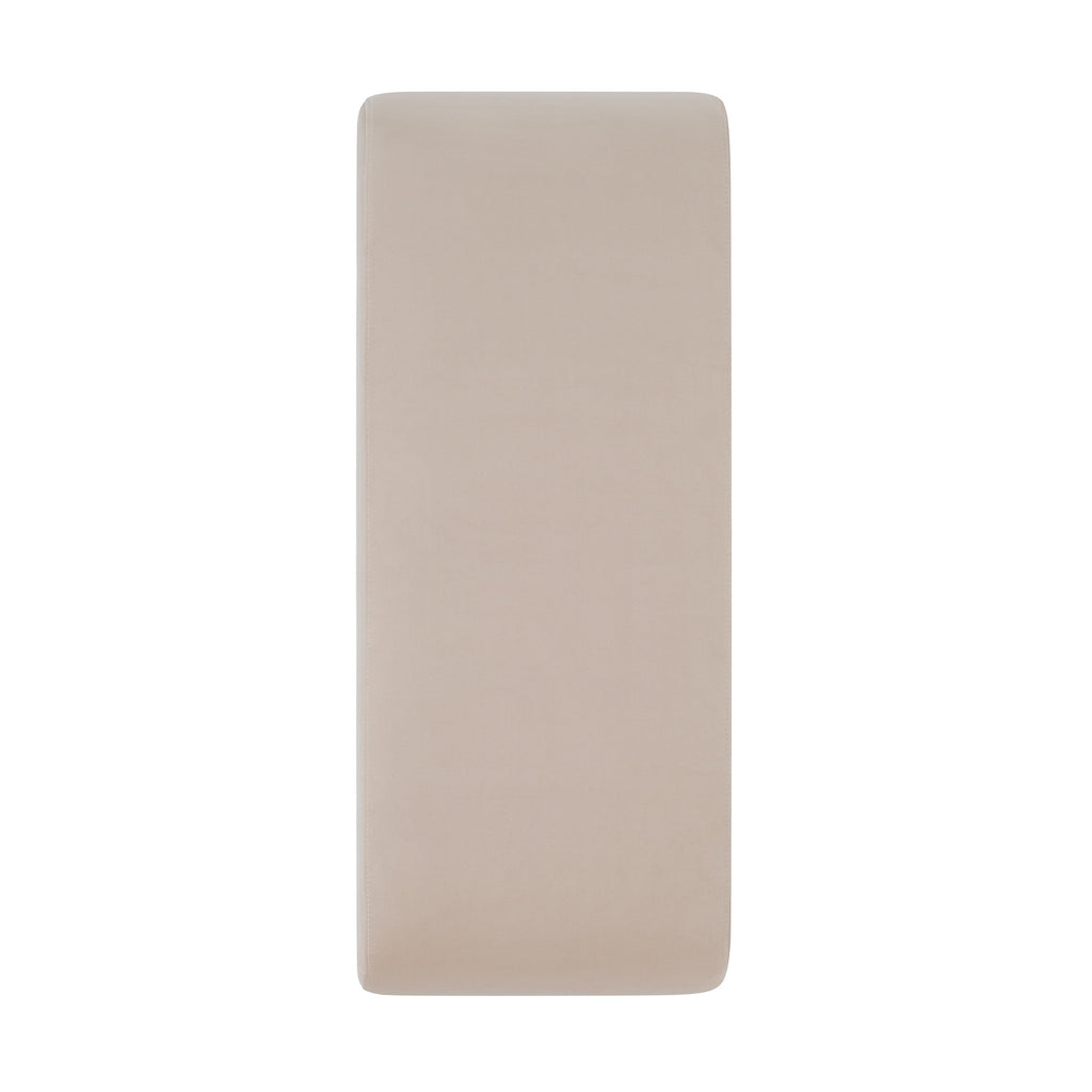  Juliet 44.50" Velvet Waterfall Bench, Beige