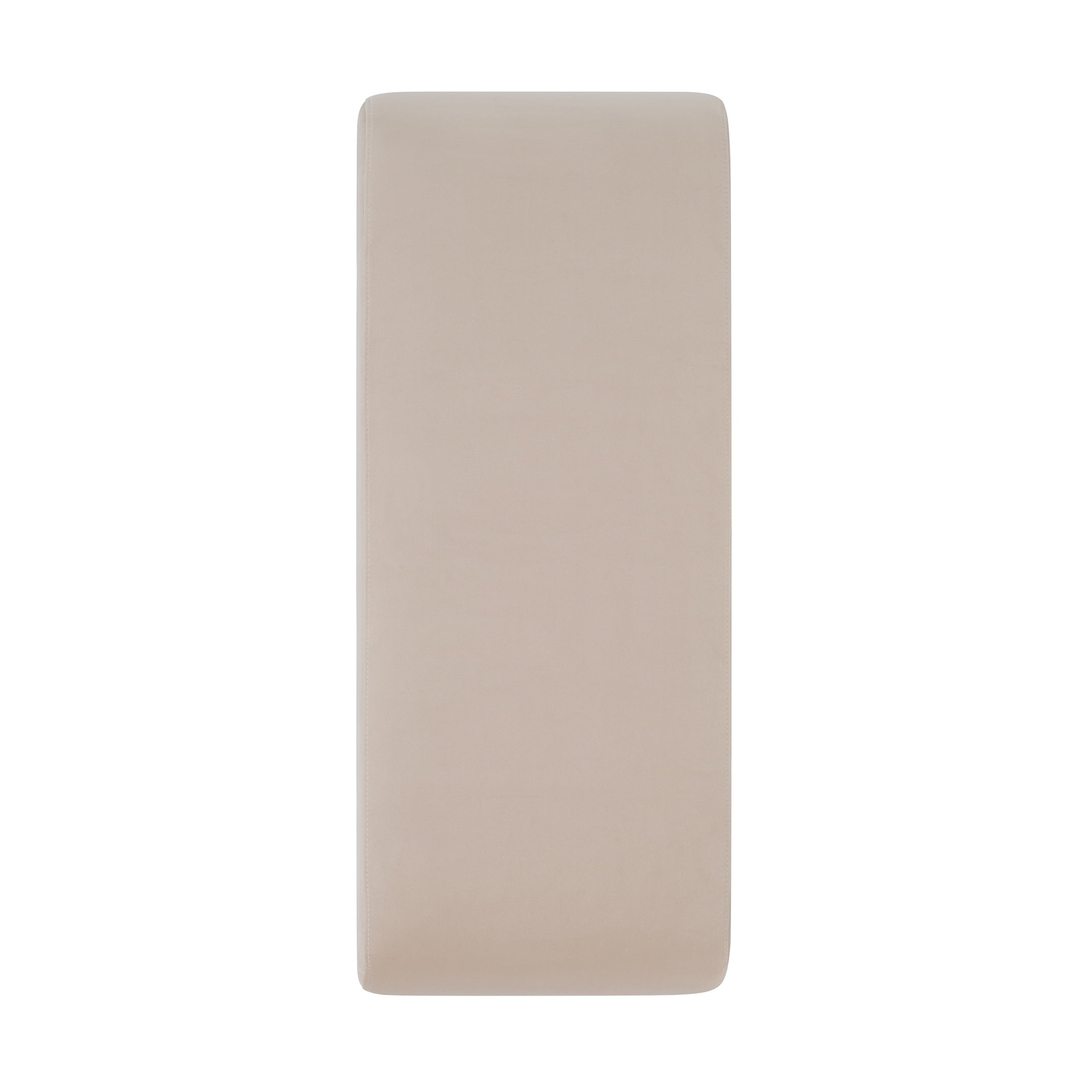  Juliet 44.50" Velvet Waterfall Bench, Beige