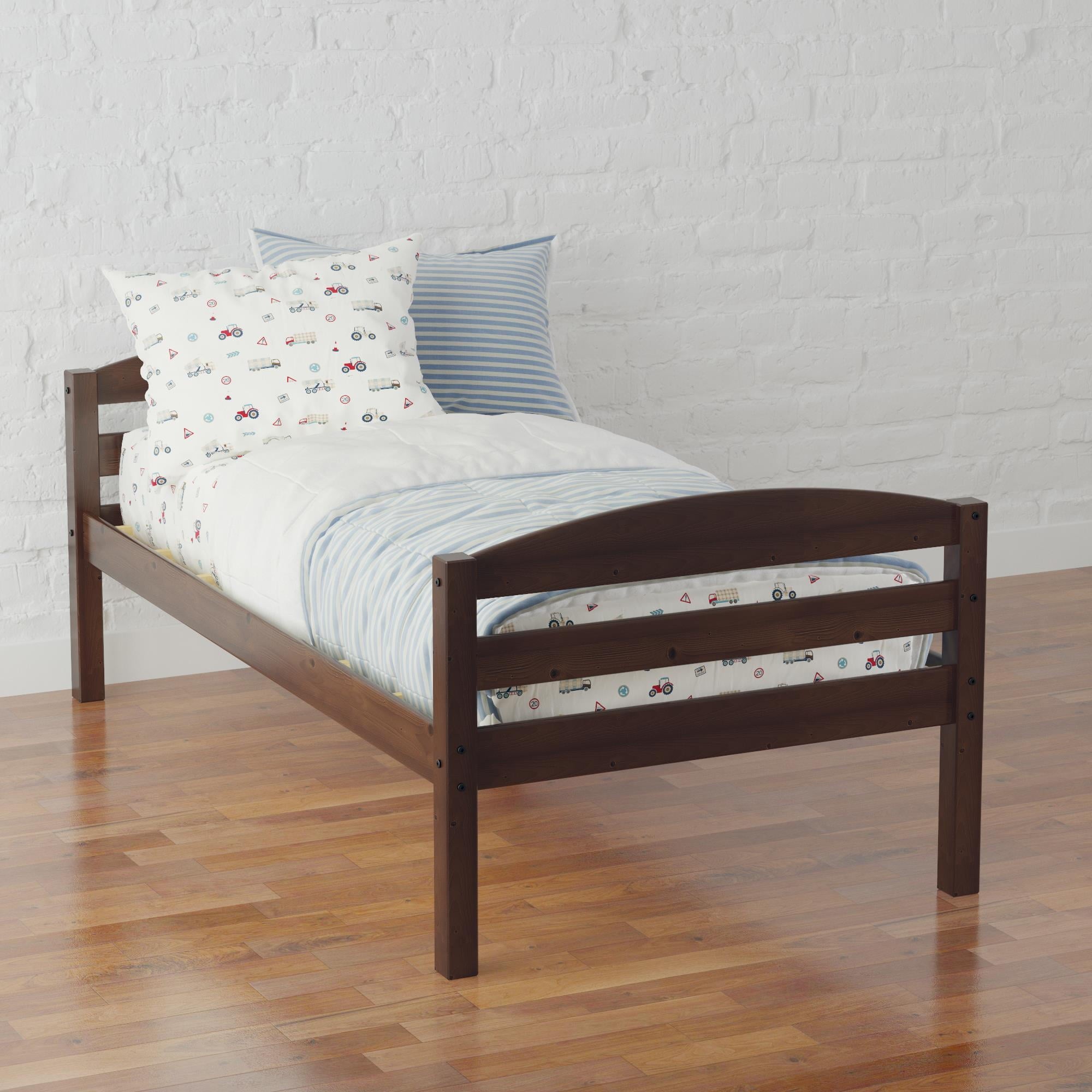  Leighton Solid Wood Twin-over-Twin Convertible Bunk Bed, Mocha