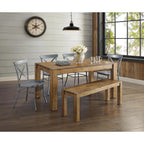  Collin Distressed Dining Chair, Set of 2, Silver Finish