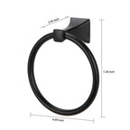  Steel Wall Mount 5PC Bath Hardware and Towel Holder Set Matte Black, Horizontal Orientation
