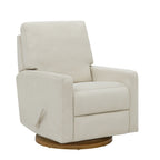  Modern Farmhouse Swivel Glider Recliner, Cream Linen