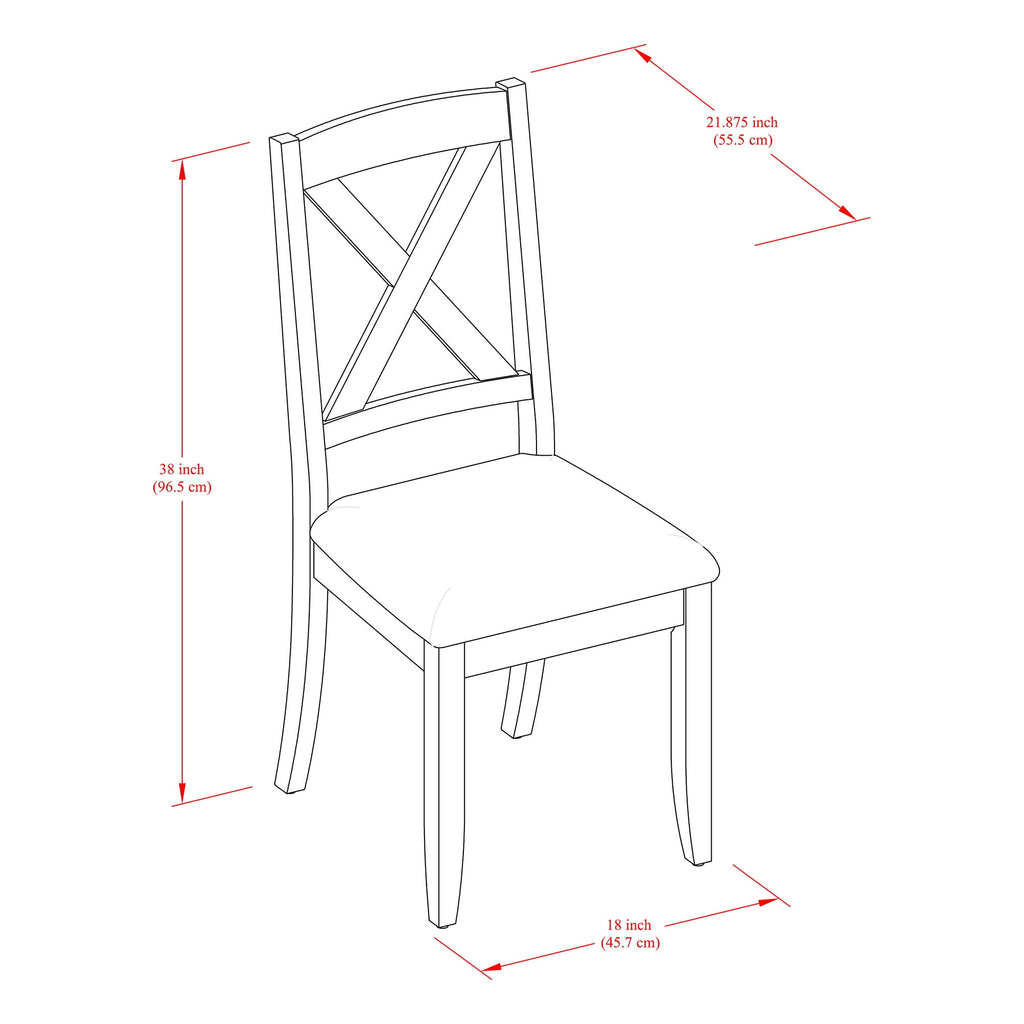  Maddox Crossing Dining Chair, Set of 2, Brown