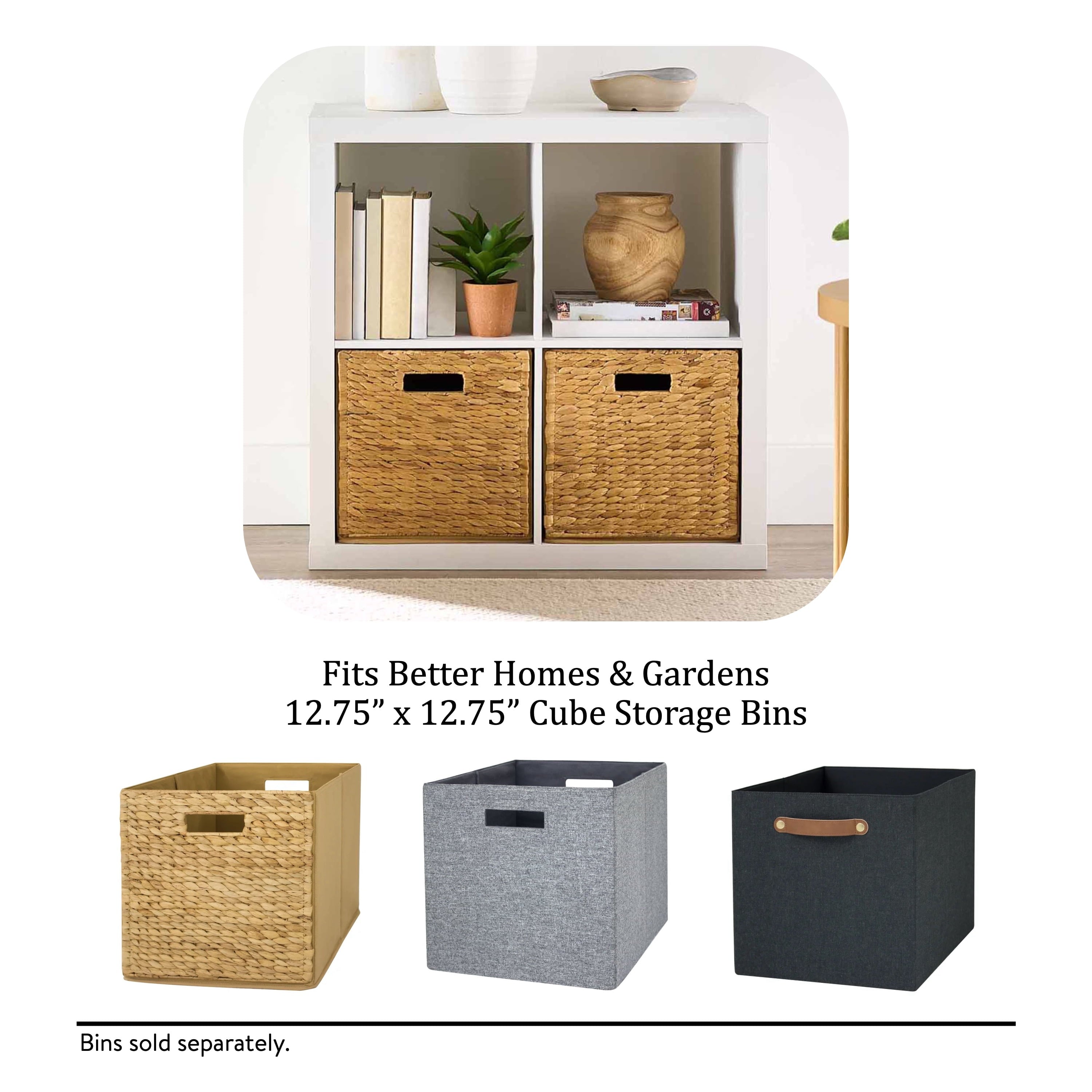  4 Cube Storage Organizer, White Texture