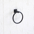  Steel Wall Mount 5PC Bath Hardware and Towel Holder Set Matte Black, Horizontal Orientation