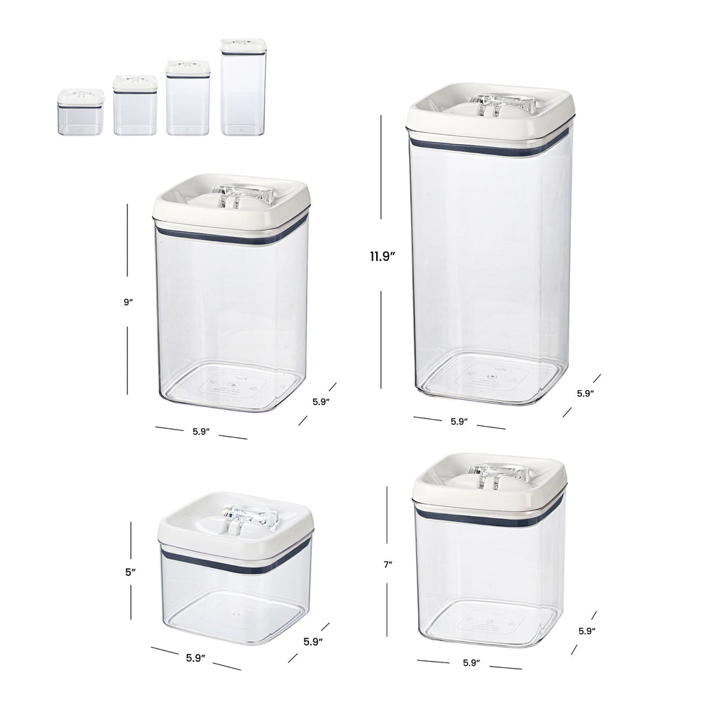  Flip-Tite 4-Pack Square Food Storage Container Set