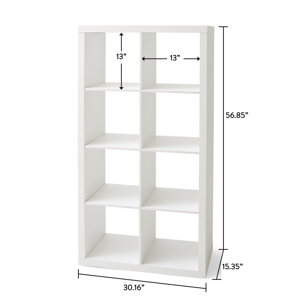  8 Cube Storage Organizer, White Texture