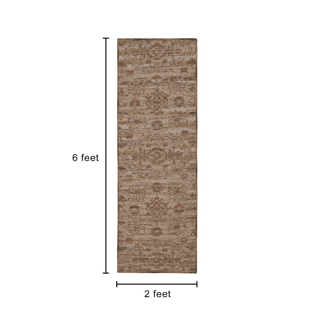 Better Home & Gardens Arty Medallion Runner, 2' x 6', Brown