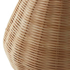  50" Natural Woven Pendant LED A19 1-Light Bulb 8W(60W Equiv), Matte Black