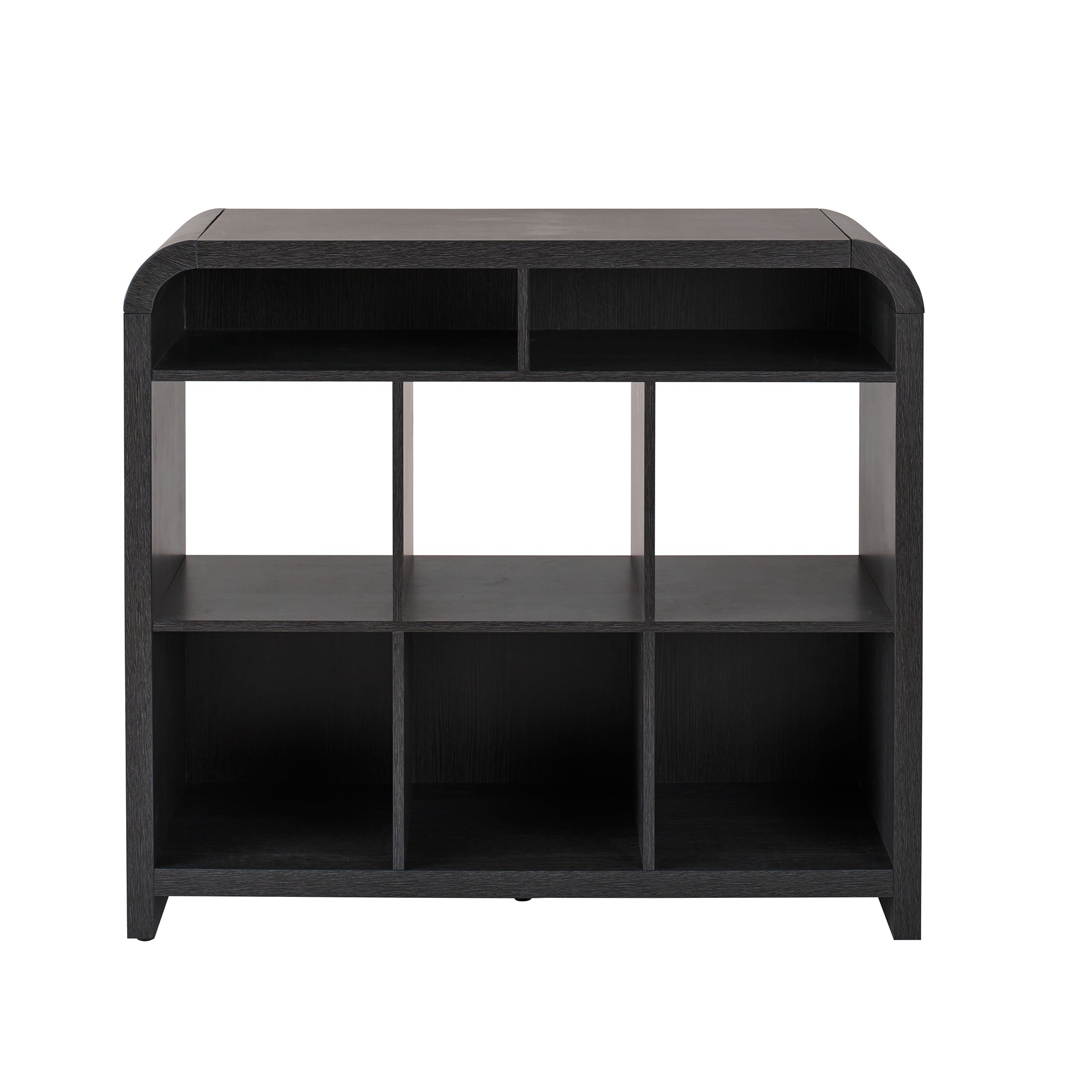  Juliet 6 Cube Storage Organizer, Black Finish