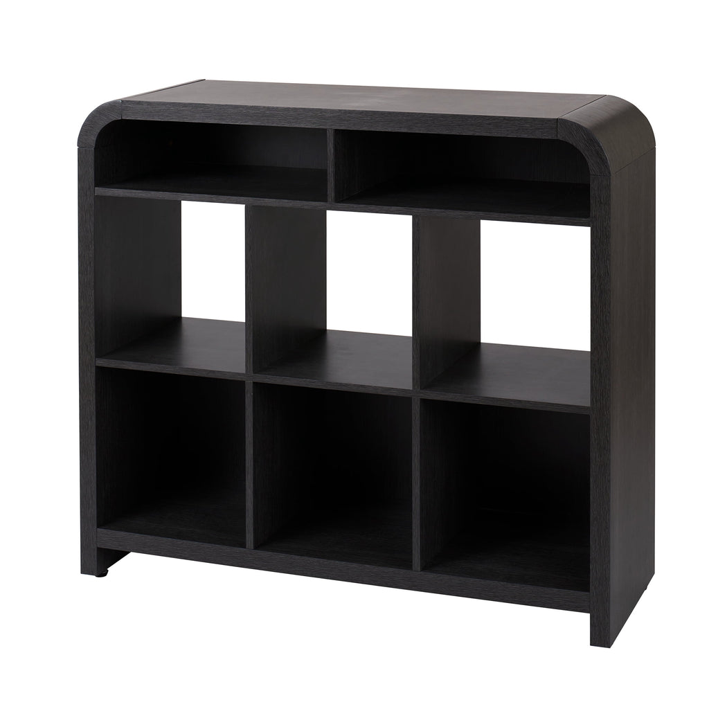 Juliet 6 Cube Storage Organizer, Black Finish