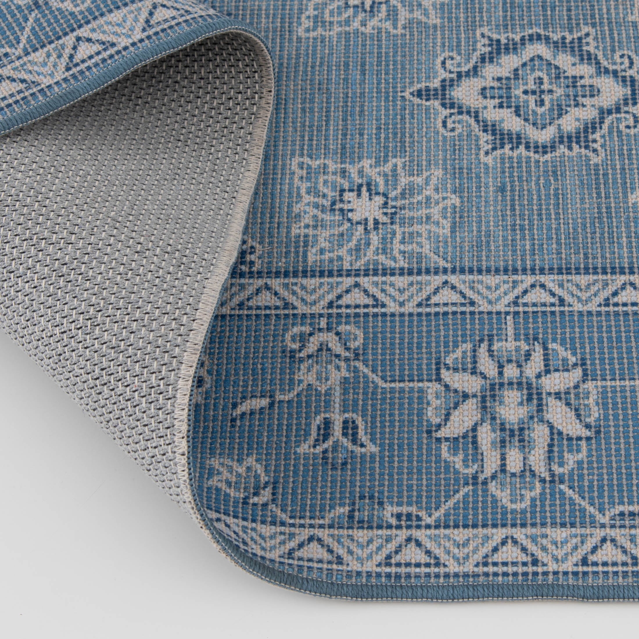  Blue Lillian Dainty Persian Area Rug, 5'x8'