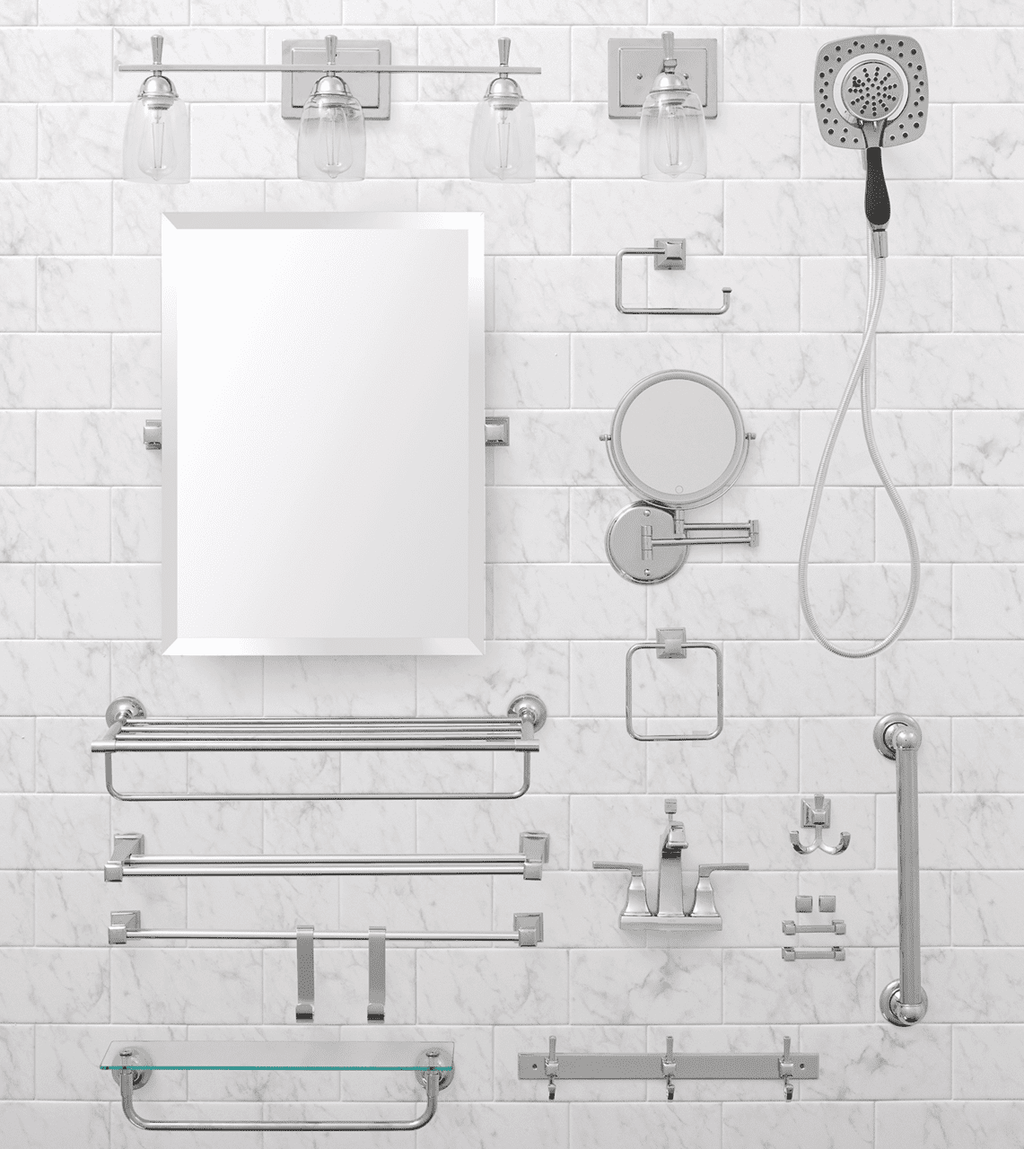  16" ADA Compliant Bathroom Grab Bar, Chrome