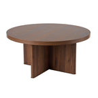  Lillian Fluted Coffee Table, Walnut Finish
