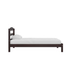  Leighton Kids Twin Size Bed, Wood Platform Bed Frame, Espresso