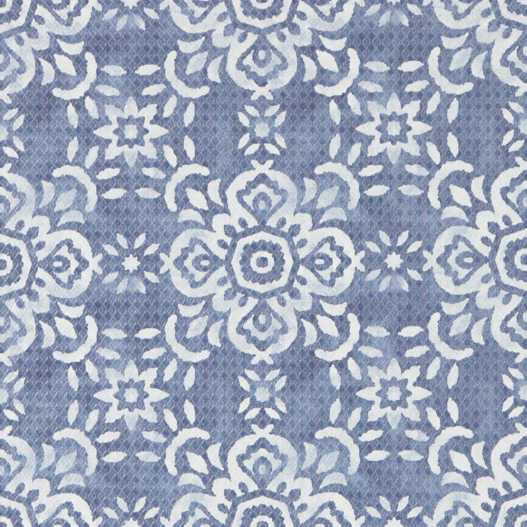 (2 pack)  Azmi Kitchen Mat, Blue, 20"W x 32"L, 1 Piece